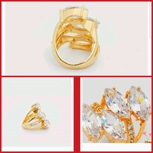 24K Gold Filled Clear Cubic Zirconia Ring